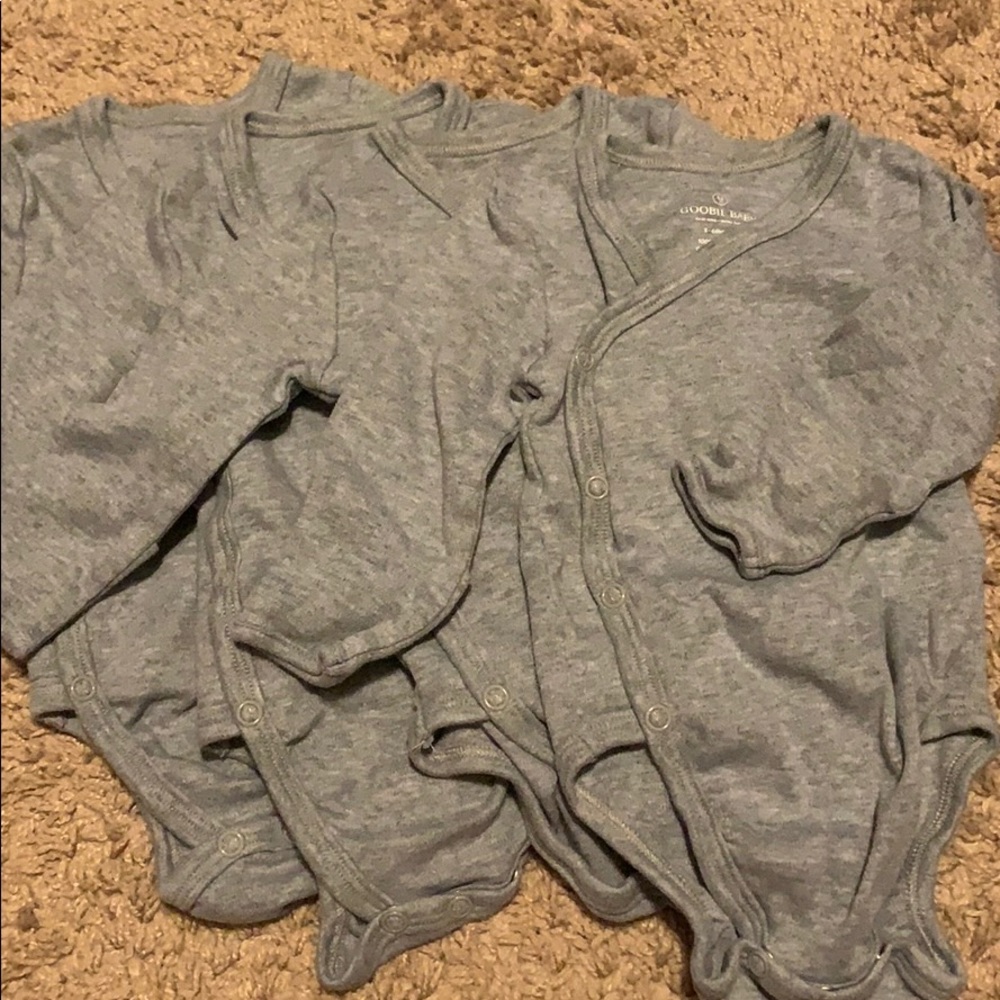 4 pack Kimono Style Onesies with Mittens 3-6mo